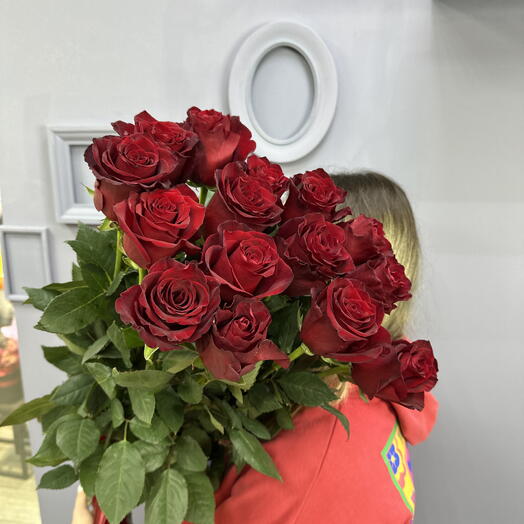 Букет из 15 роз «Красный Эквадор»