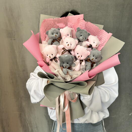 Мимишный букетик с мишками🎀