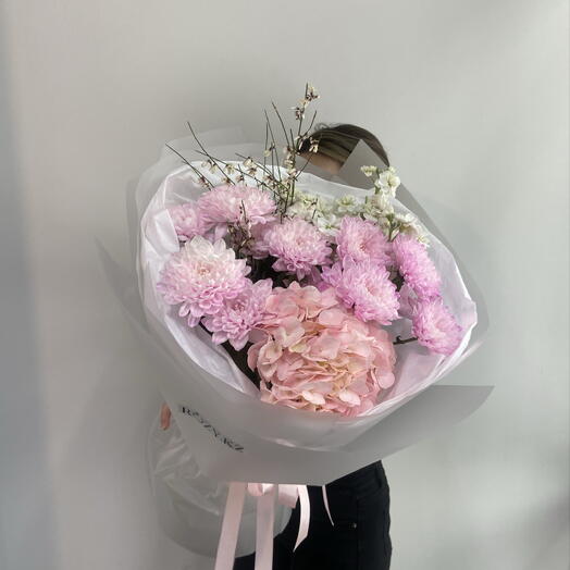 Авторский розовый букет