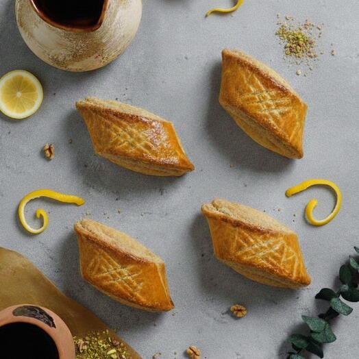 Гата с лимонной цедрой, 4 штуки