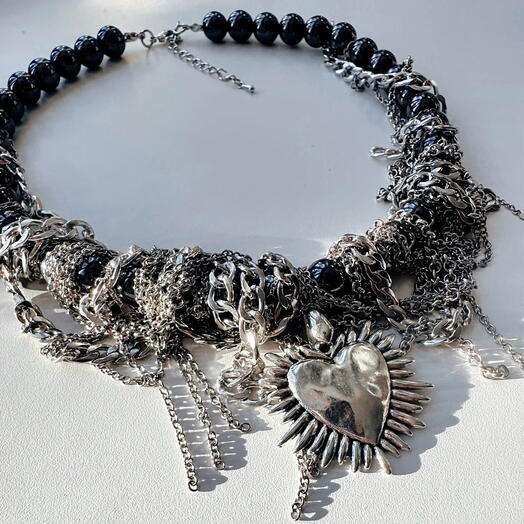 Колье из гематита Iron love