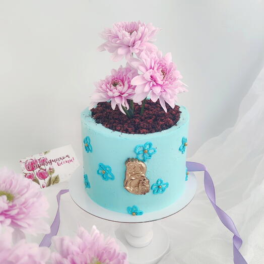 Торт - цветок ( подарок на 8 марта маме, бабушке , сестре, коллеге, девушке, дочке ,подруге)