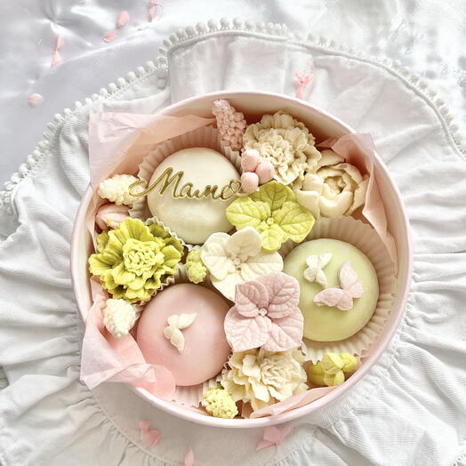 💌 моти + цветы из зефира маме на 8 марта