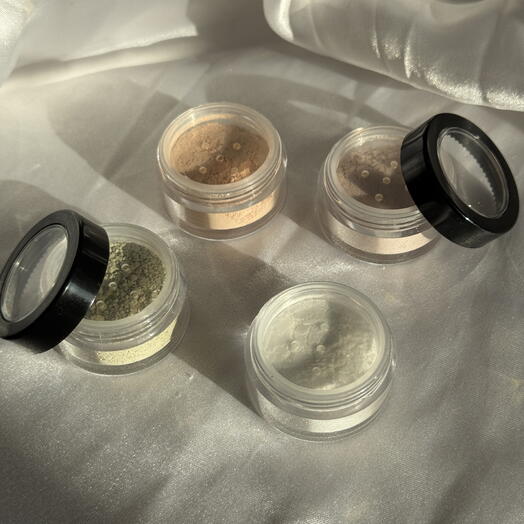 Набор натуральной минеральной косметики для макияжа лица 4 в 1