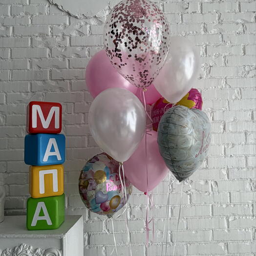 Воздушные шарики на день рождения девочки, дамы