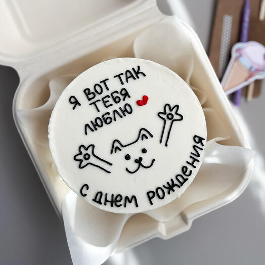 Бенто торт на день рождения с котиком 💫