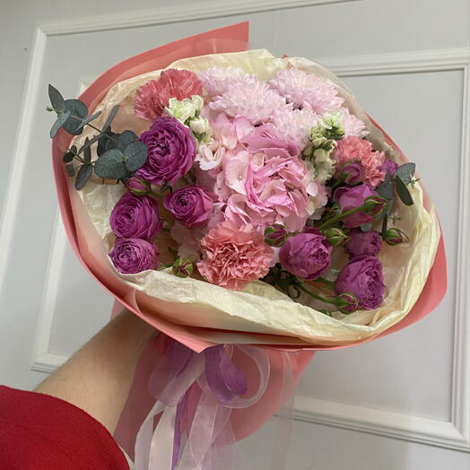 Нежный букетик с розой Мисти 🌸