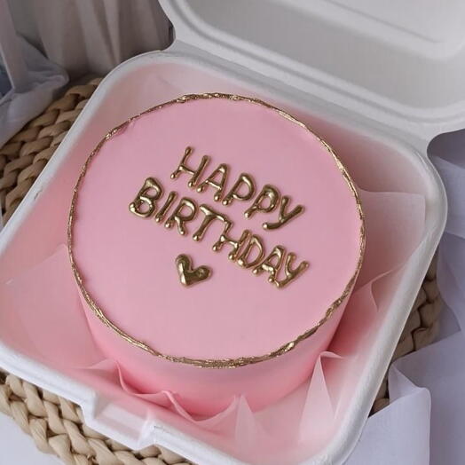 Бенто-торт «happy birthday» (розовый)