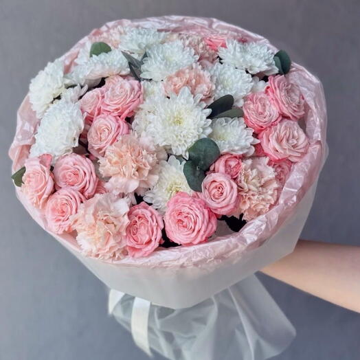 Нежный сборный букет🤍🌸