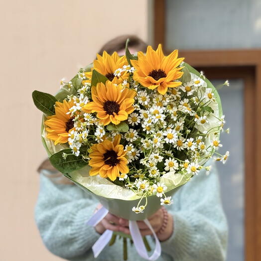 Ромашки и подсолнухи 🌻