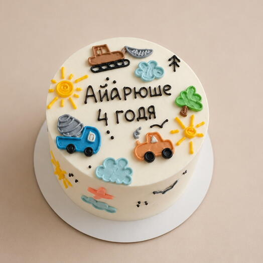 Бенто торт мальчику Машинки
