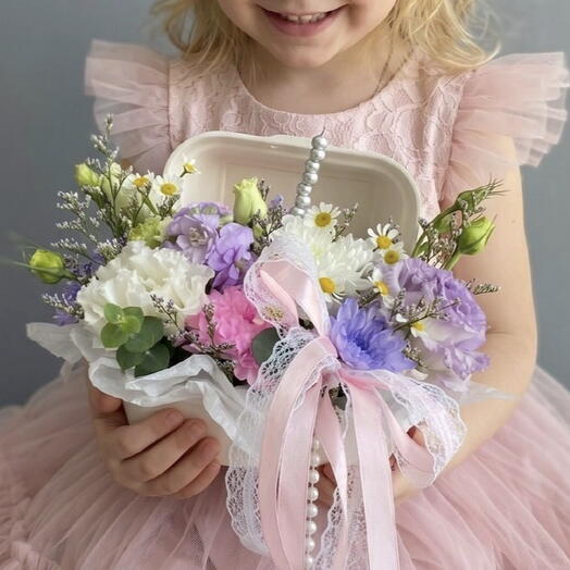 Бентоторт 💜 лавандовый с кружевной эустомой 🥰