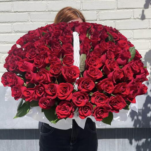 Корзина 101 красная роза 😍