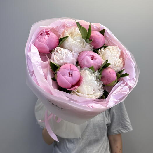 Букет с пионами «Розовая нежность»🌸