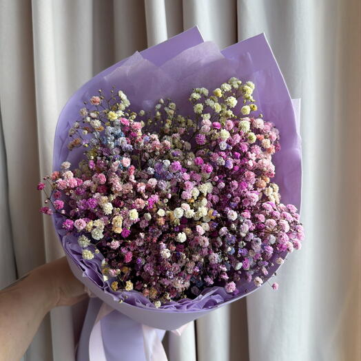 Букет из цветной гипсофилы🌸