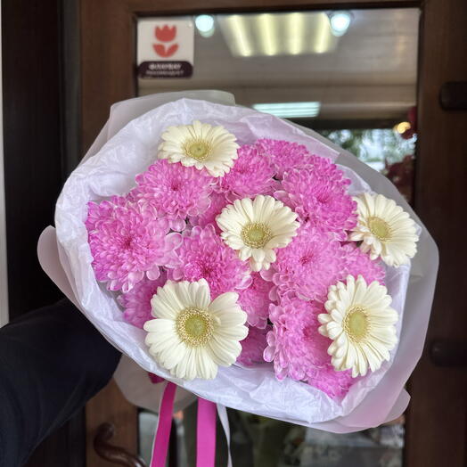 Букет с герберами мини🌸