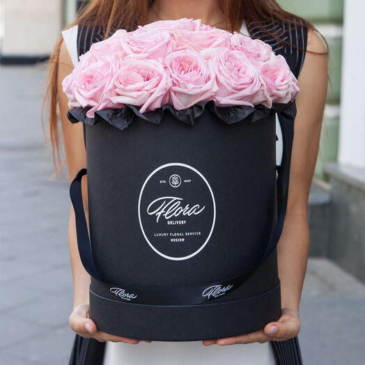 Hatbox Grand "Pink O Hara Roses" BLVCK