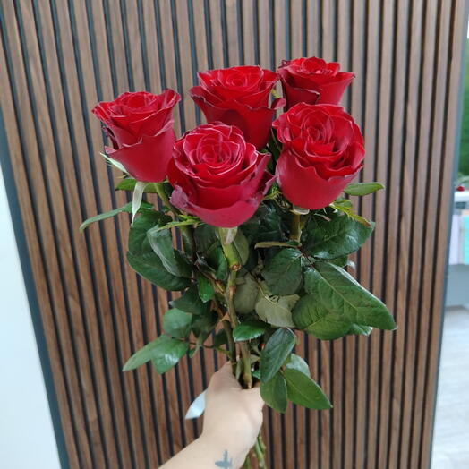 Роза 5 шт под ленту