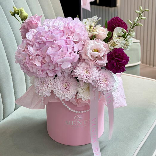 Композиция с Диантусами и Гортензией 💘