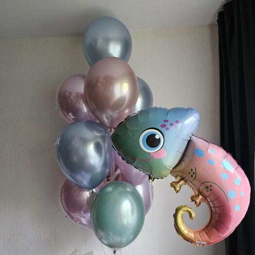 Гелиевые шары, шарики нежные ассорти хром и хамелеон на подарок девочке,дочке,ребёнку,девушке-11шаров