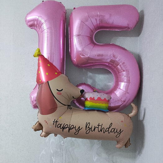 Цифры фольгированные 15 + такса