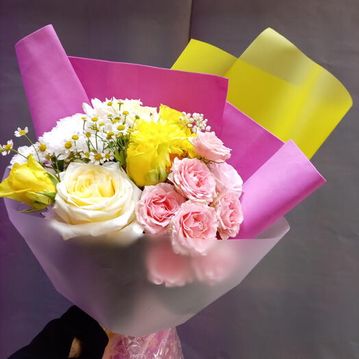 Букет с жёлтой розой 🌼