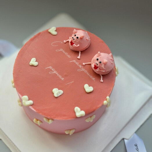 Бенто-торт с забавными свинками 🐷💖