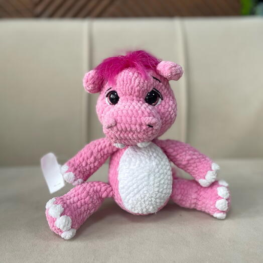 Вязаная игрушка Бегемот
