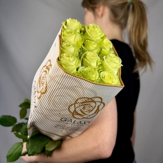 Пачка Роза сорт «Limonada» 25 стеблей