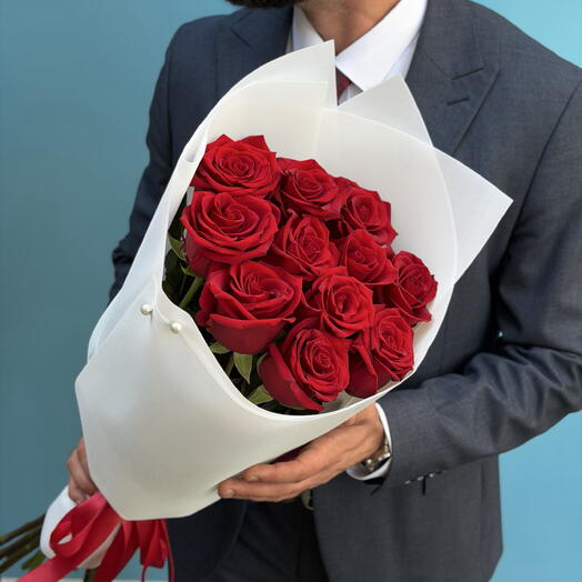 Красные голландские розы «Бордо» ♥️😍