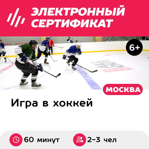 Подарочный сертификат Индивидуальная тренировка для 2-3 человек в хоккейной школе