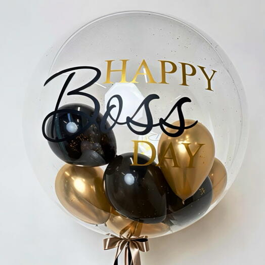 Воздушный шар Бабл Happy Boss Day