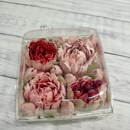 Зефирные цветы с бутонами