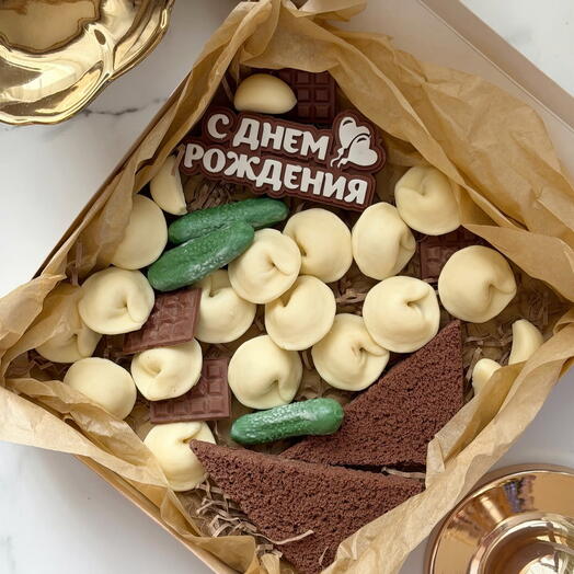 Шоколадные пельмени в подарок мужчине