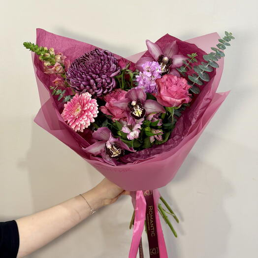 Малиновый сборный букет М 🍓