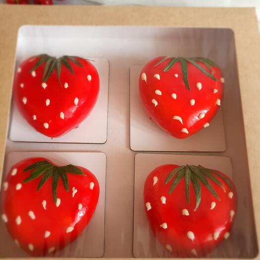 Fresas de mousse