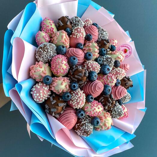 Fresas cubiertas de chocolate, ramo L
