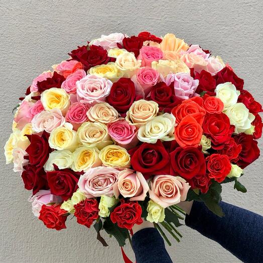 Bouquet 101-Multicolored Rose