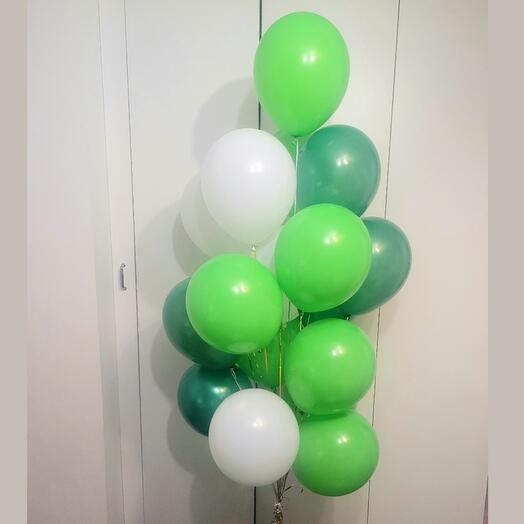 Bright green balloons - 16 pcs