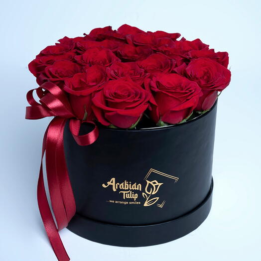 21 Red Roses In A white Box