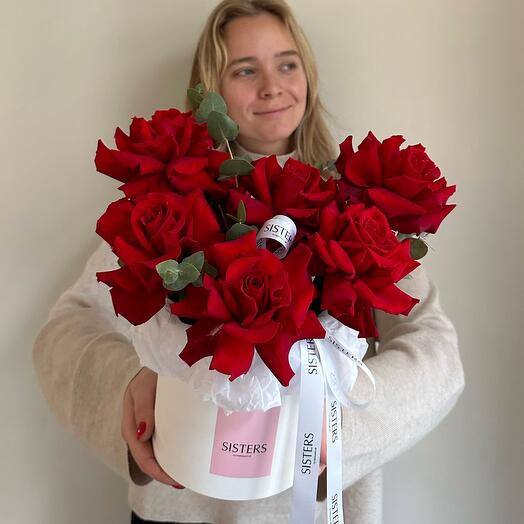 Композиция французских роз «Я люблю тебя»