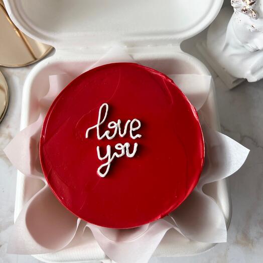 Бенто торт с надписью love you