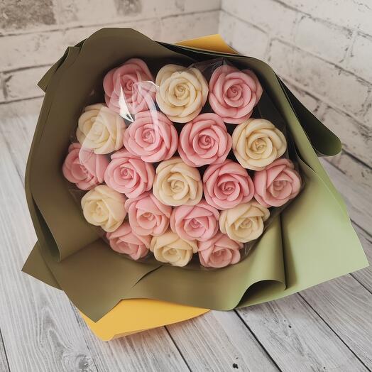 🔥TOP Букет Ramo de 19 rosas de chocolate "Polvo", regalo para mamá