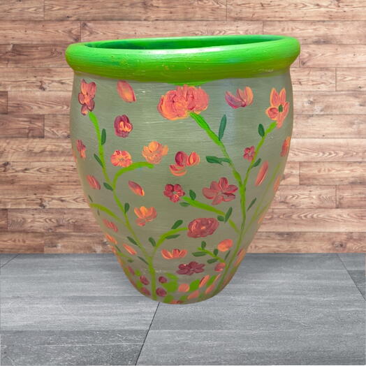 Art Hand Painted Pot/Vase - P007