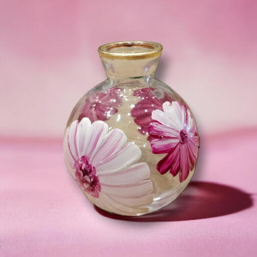 High Quality Glass Vase Art Hand Painted - V006