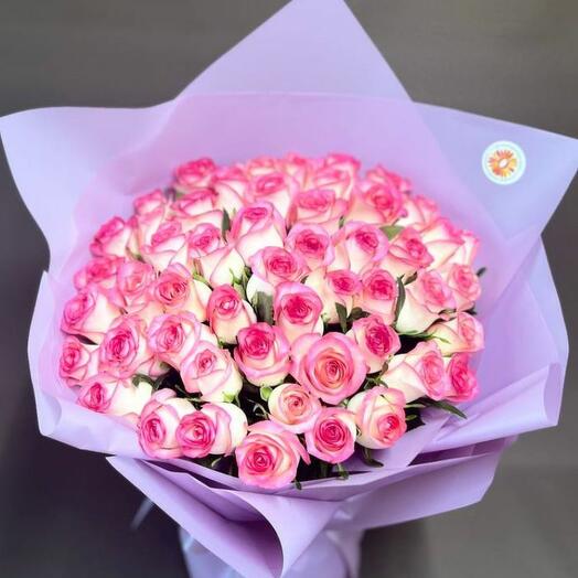 Букет из роз Джумилия 51 шт от Оранж Алматы
