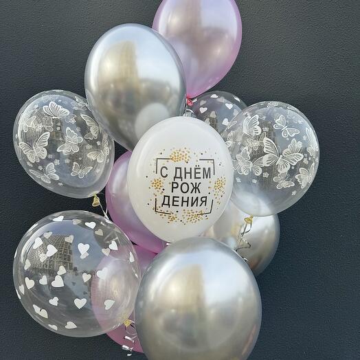 Set of helium Balloons "Happy Birthday"