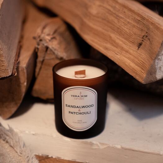 Ароматическая свеча SANDALWOOD PATCHOULI в сумочке