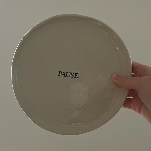 Тарелка, керамическая тарелка «PAUSE»