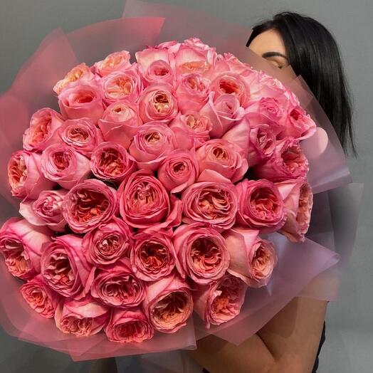 Моно из пионовидной розы